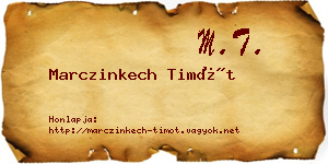 Marczinkech Timót névjegykártya